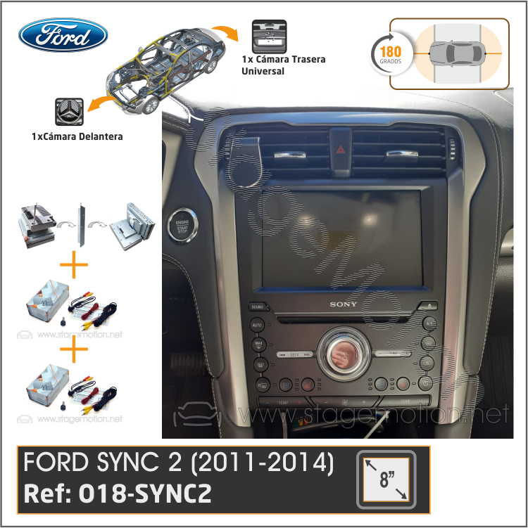 Kit 180º Visión FORD SONY SYNC-2 (2011-2014)